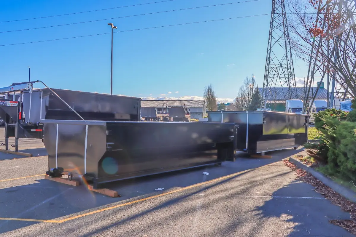Roll-off dumpster ready for waste disposal at job site for Demolition Dumpster Rental in Sierra Vista